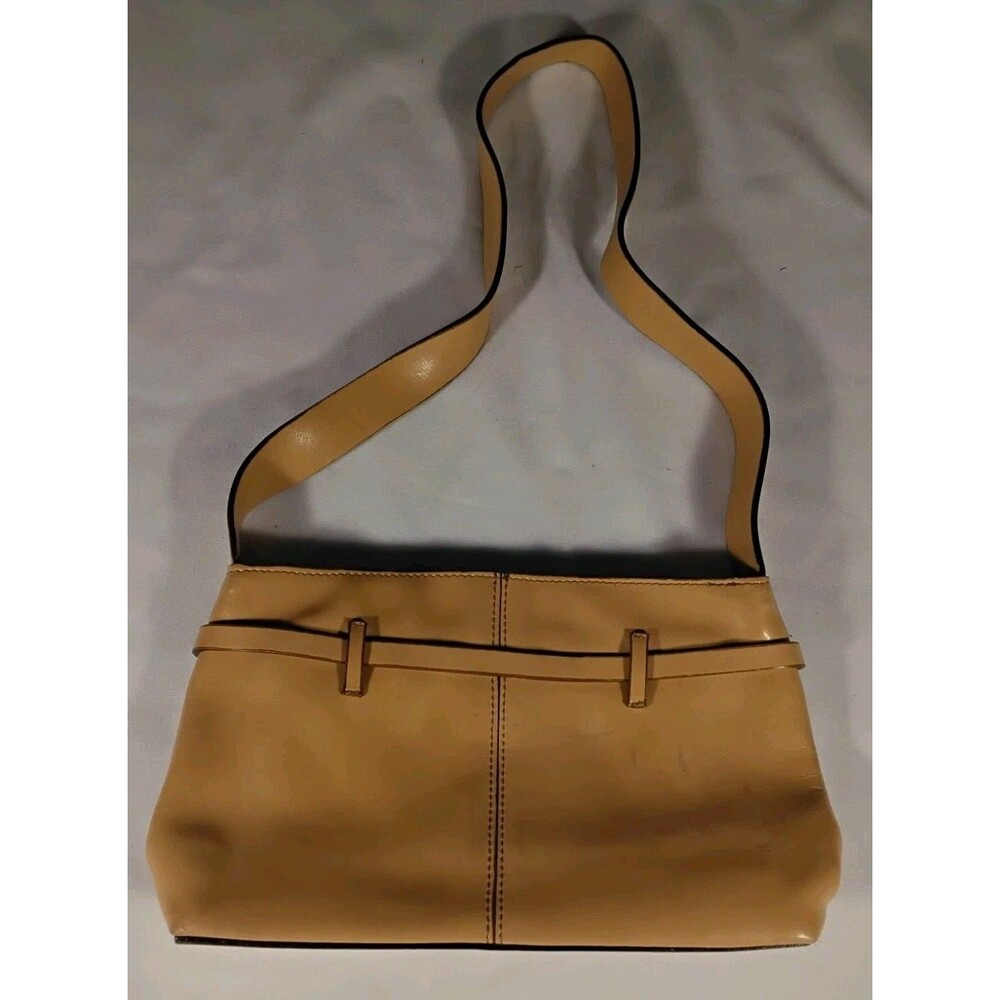 Francesco Biasia New York Golden Tan Leather Shoulder Bag - Picture 3 of 11